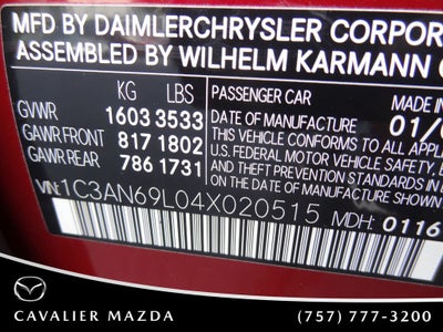 2004 Chrysler Crossfire Base