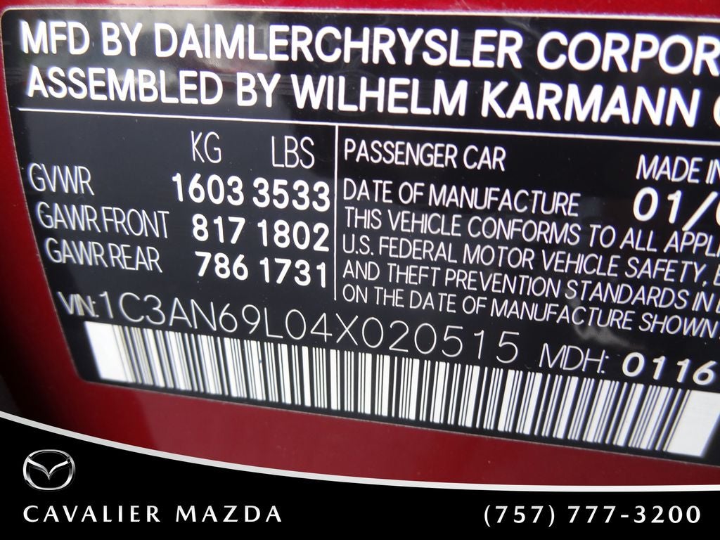 2004 Chrysler Crossfire Base