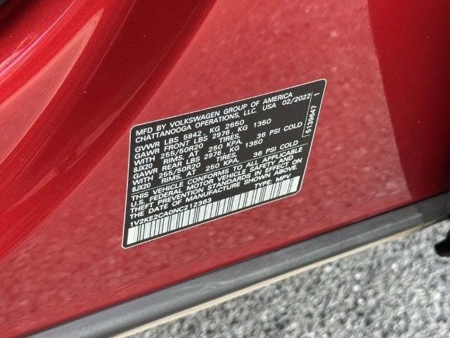 2022 Volkswagen Atlas Cross Sport 3.6L V6 SE w/Technology