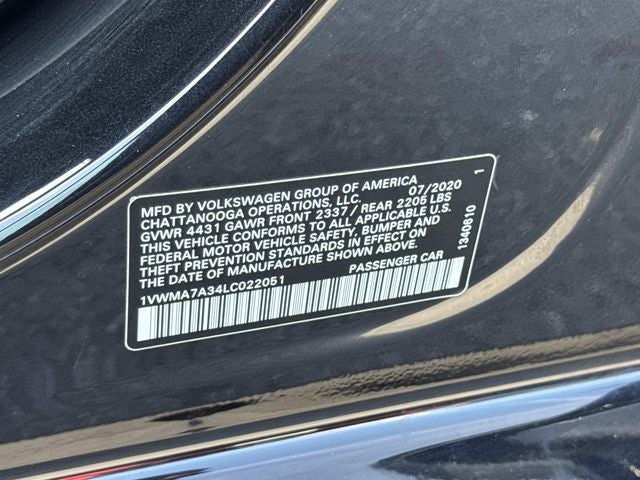 2020 Volkswagen Passat 2.0T R-Line